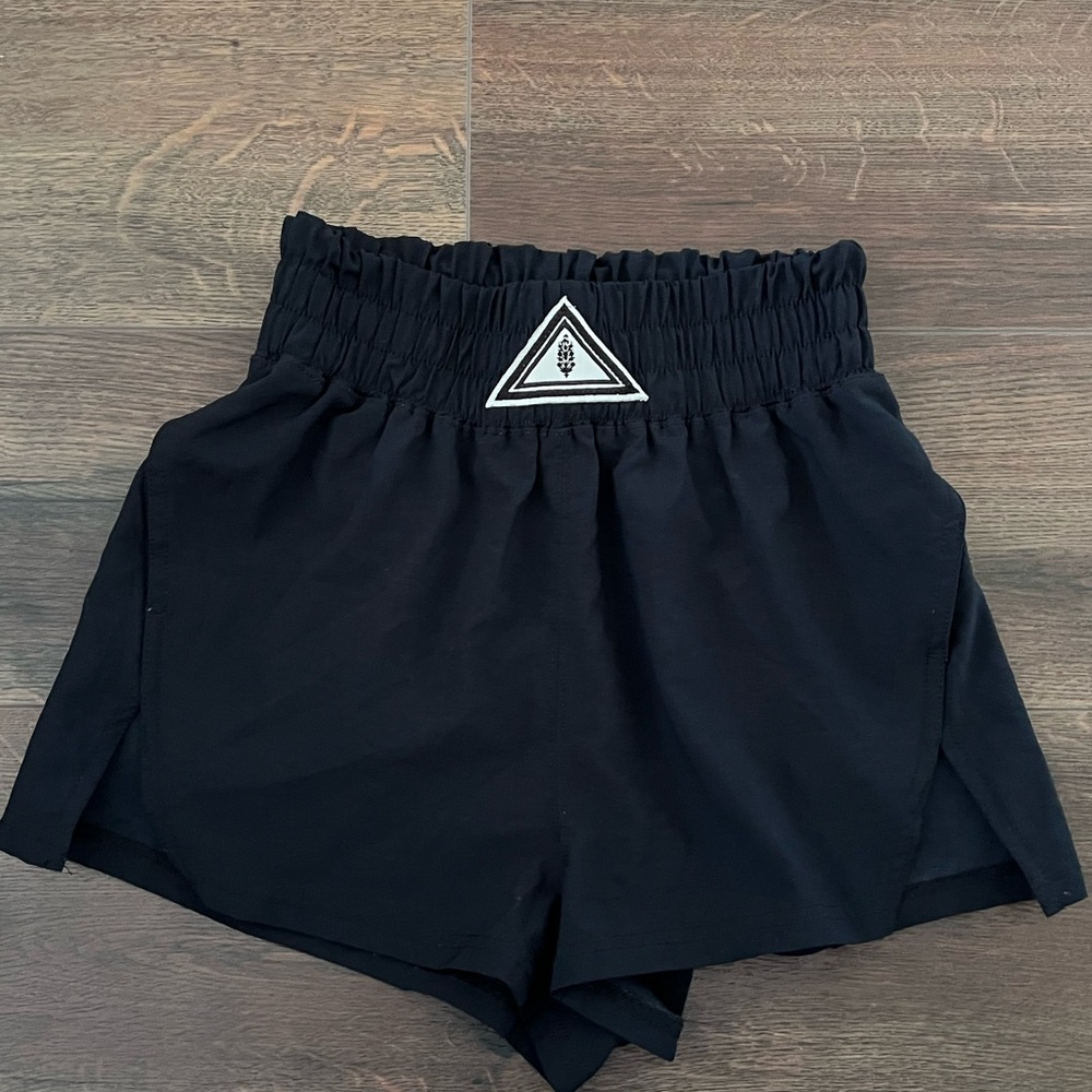Free People Movement Black High-Waisted Women's Shorts
